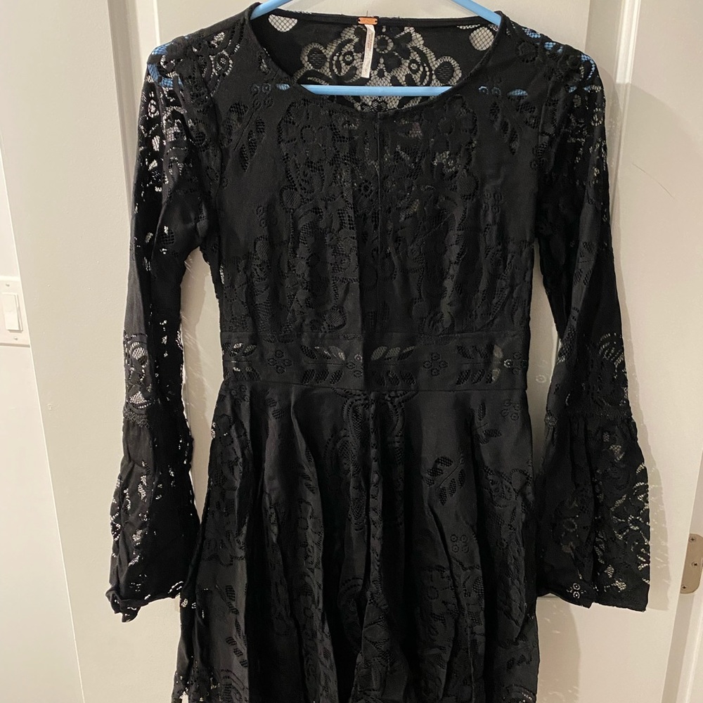 Free people black lace dress
